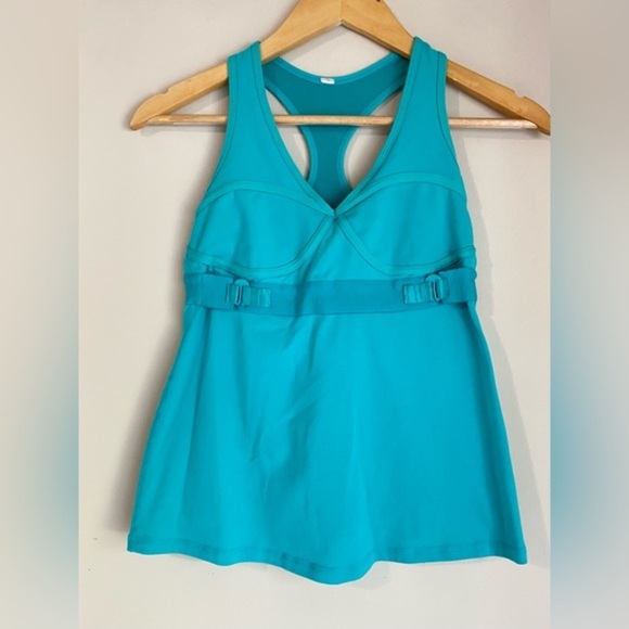 Lululemon turquoise racerback built in bra women’s Size 8 - Picture 1 of 7